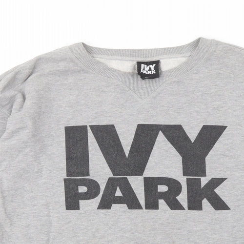 IVY PARK Womens Grey Cotton Pullover Sweatshirt Size S Pullover