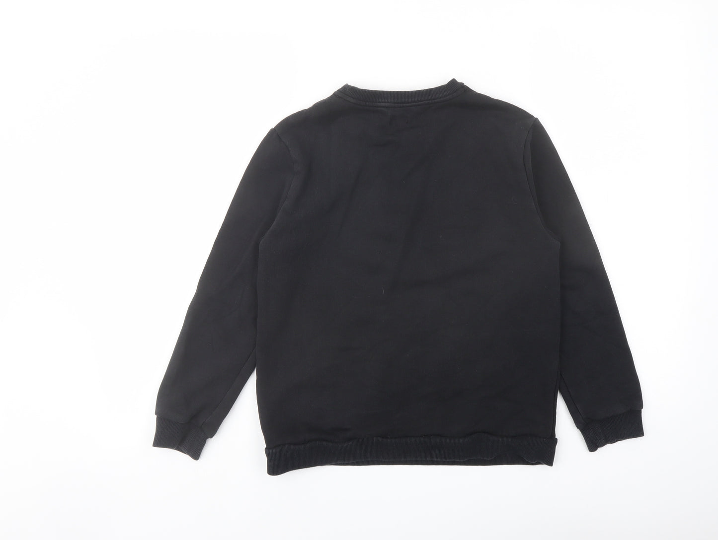 River Island Girls Black Cotton Pullover Sweatshirt Size 9-10 Years Pullover