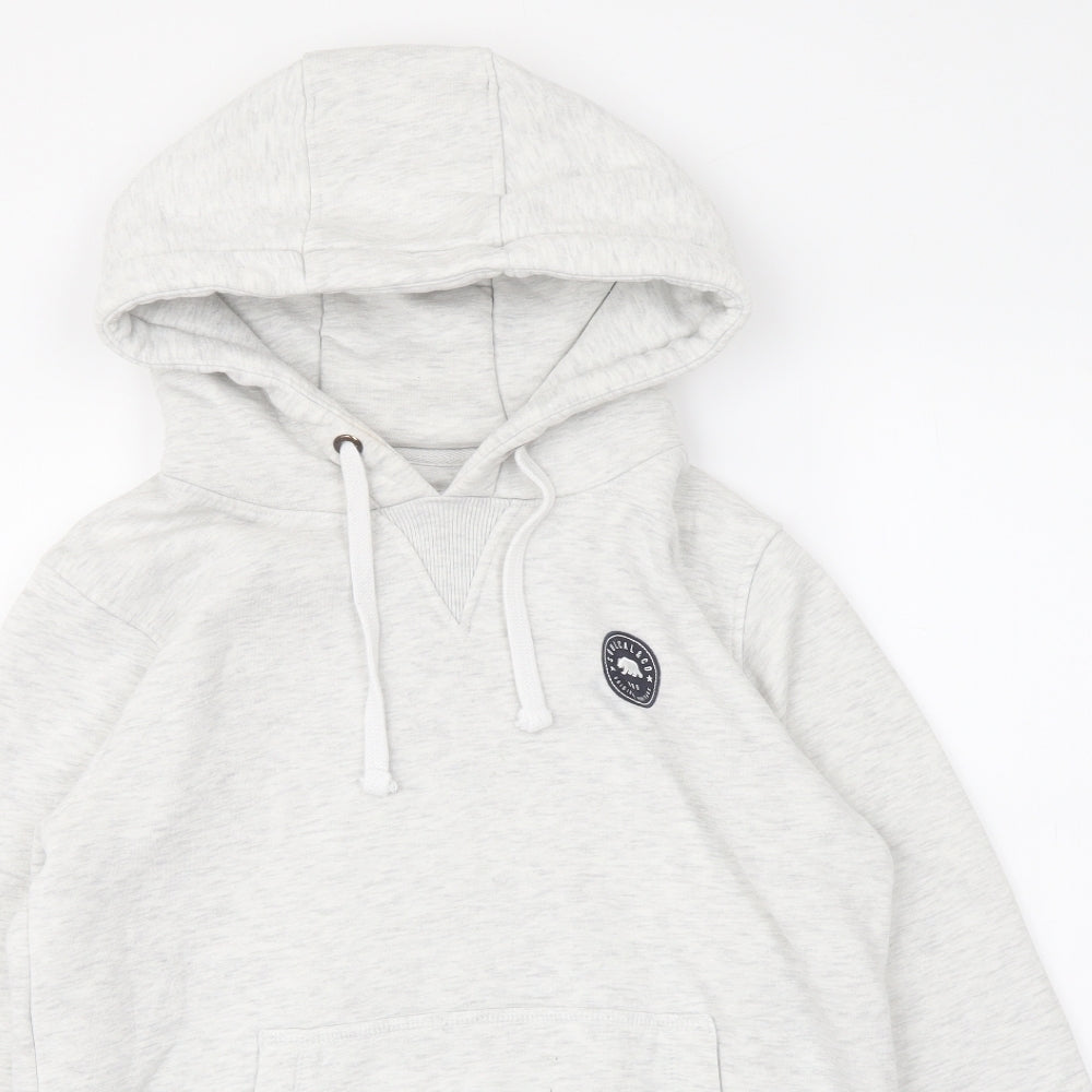SoulCal&Co Womens Grey Cotton Pullover Hoodie Size 12 Pullover