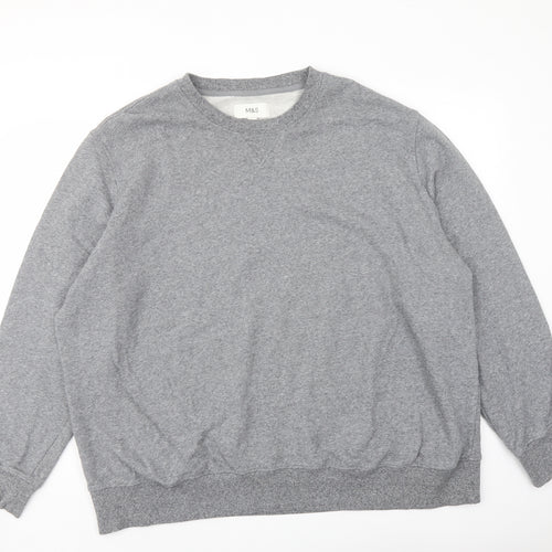 Marks and Spencer Mens Grey Camel Pullover Sweatshirt Size 4XL