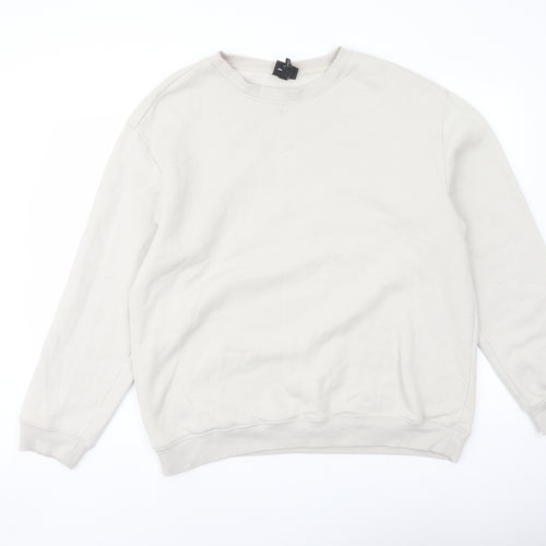 H&M Mens Grey Cotton Pullover Sweatshirt Size L
