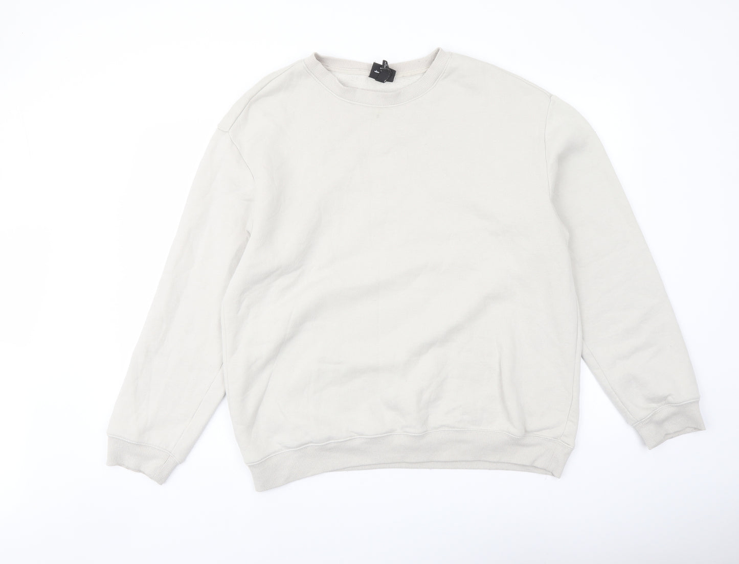 H&M Mens Grey Cotton Pullover Sweatshirt Size L