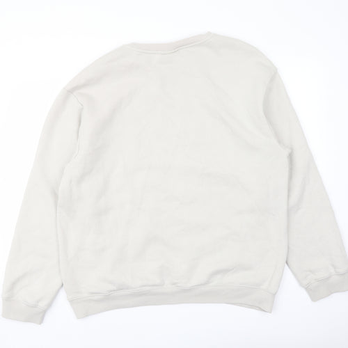 H&M Mens Grey Cotton Pullover Sweatshirt Size L