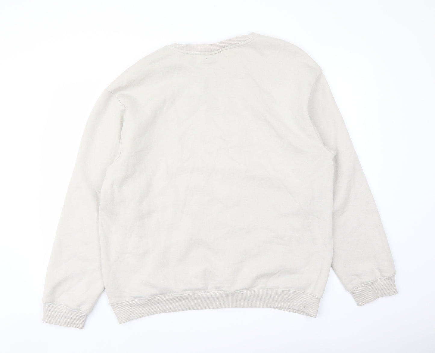 H&M Mens Grey Cotton Pullover Sweatshirt Size L