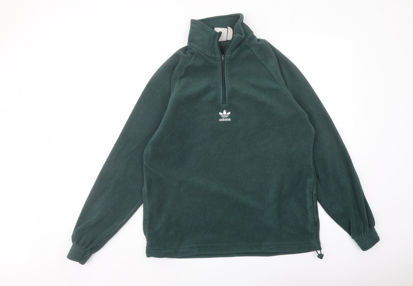 adidas Mens Green Polyester Pullover Sweatshirt Size S
