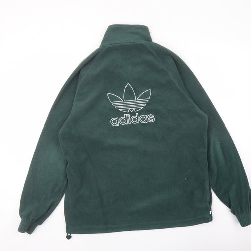 adidas Mens Green Polyester Pullover Sweatshirt Size S