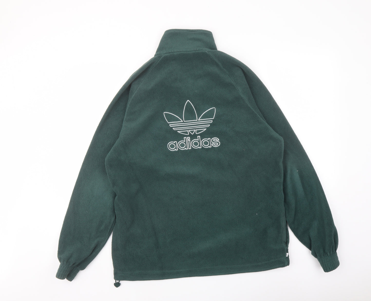 adidas Mens Green Polyester Pullover Sweatshirt Size S