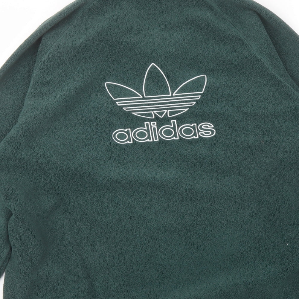 adidas Mens Green Polyester Pullover Sweatshirt Size S