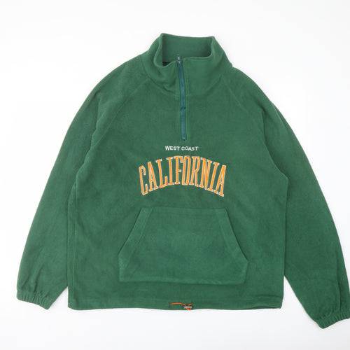 Liz Man Mens Green Polyester Pullover Sweatshirt Size L