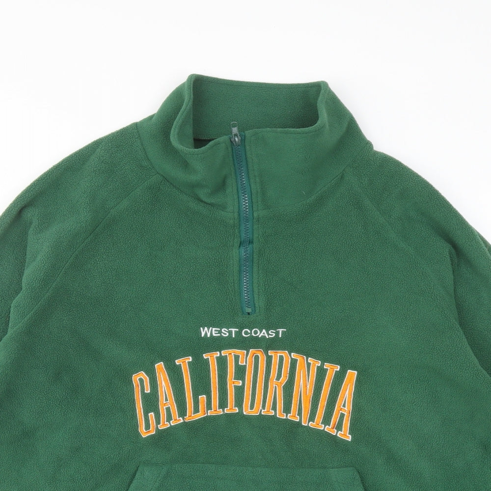 Liz Man Mens Green Polyester Pullover Sweatshirt Size L