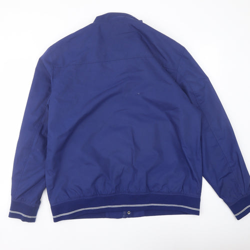 Greenwoods Mens Blue Bomber Jacket Jacket Size L Zip