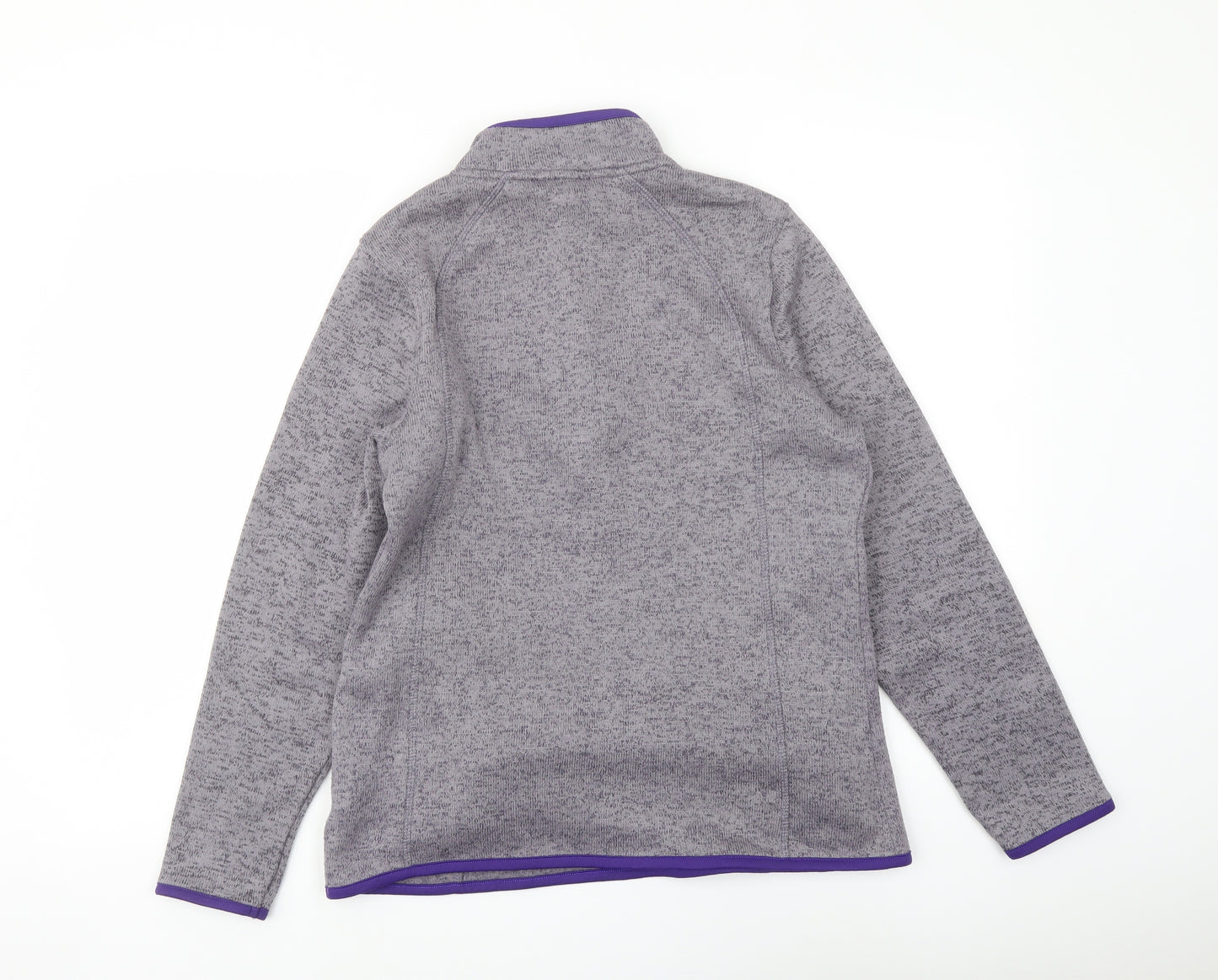 Crane Womens Grey Polyester Pullover Sweatshirt Size 12 Zip
