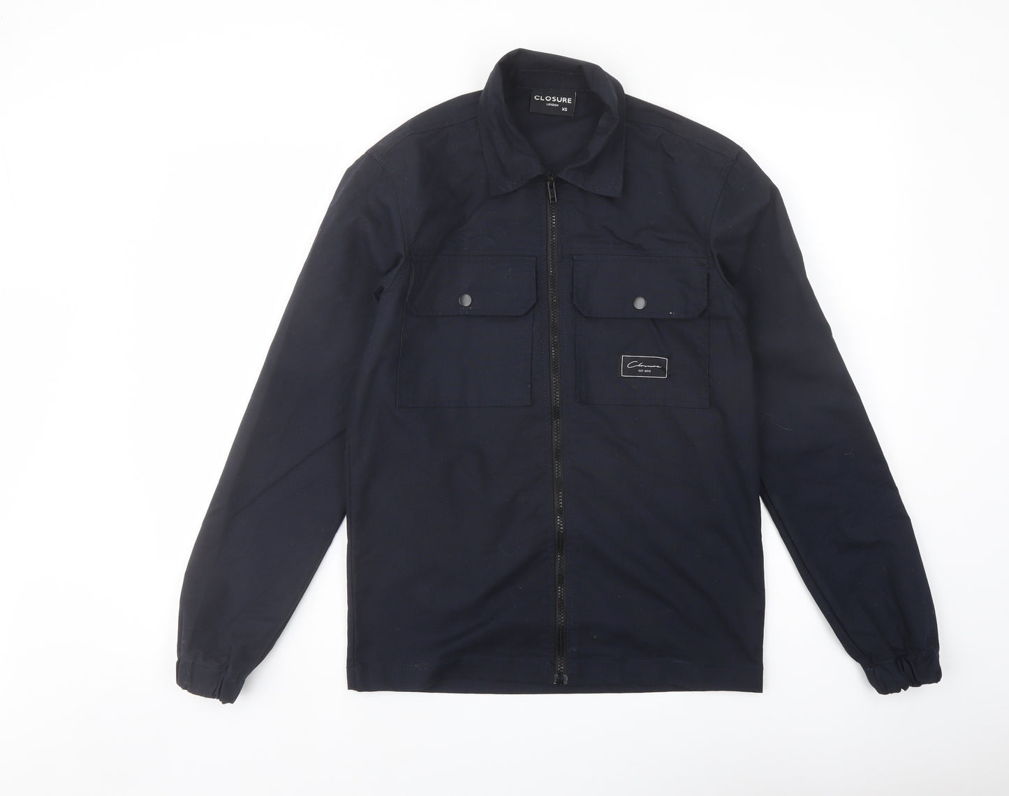 Closure Mens Blue Jacket Size XS Zip