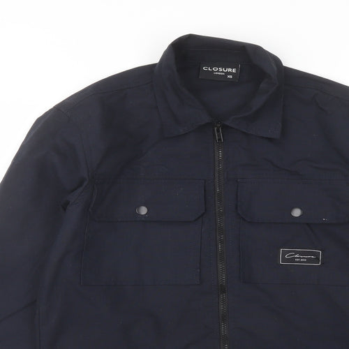 Closure Mens Blue Jacket Size XS Zip