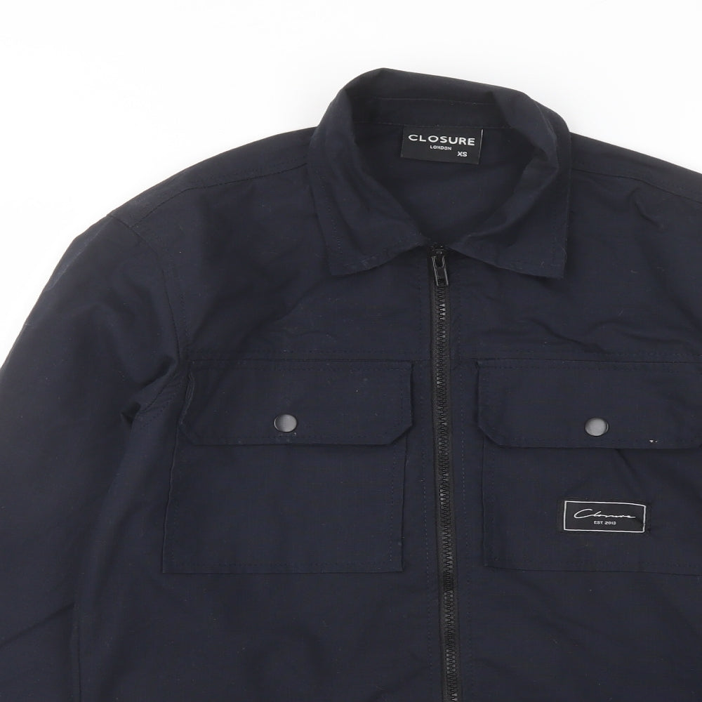 Closure Mens Blue Jacket Size XS Zip