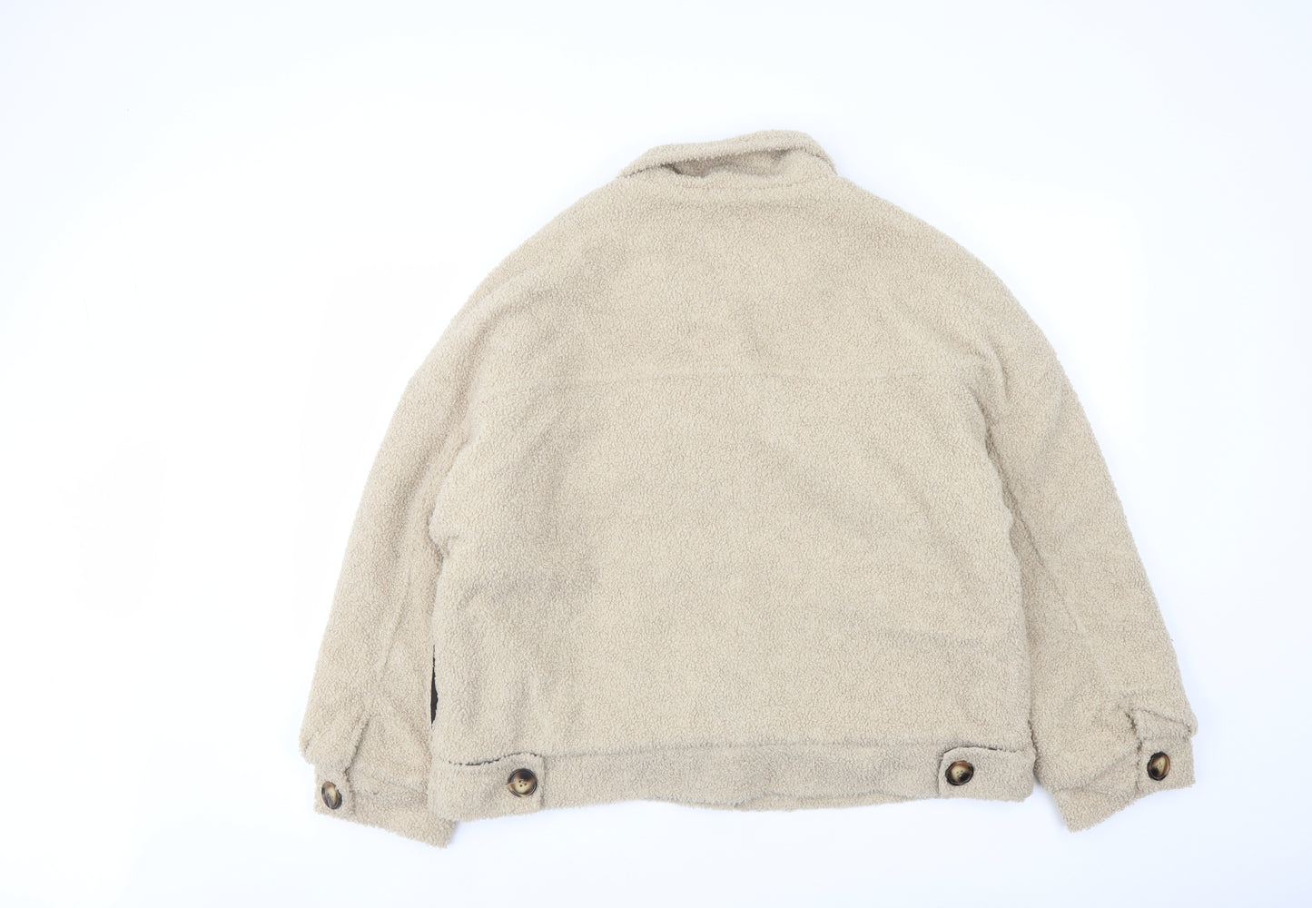 Daphnea Womens Beige Jacket Size L Button