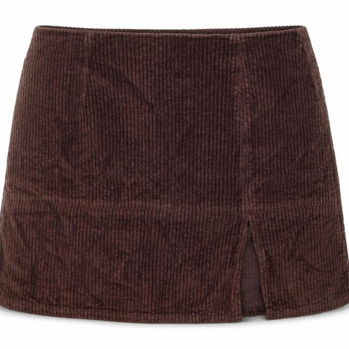 ASOS Womens Brown Cotton A-Line Skirt Size 12 Zip