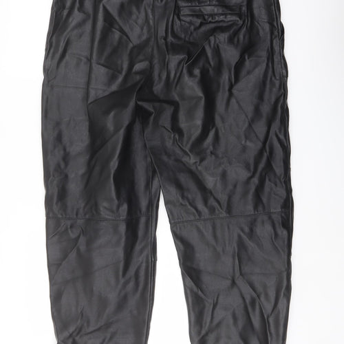 Monki Womens Black Polyester Trousers Size 14 L25 in Regular Button