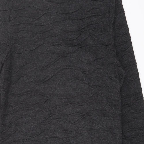 Phase Eight Womens Grey Acrylic Jumper Dress Size 14 Round Neck Pullover