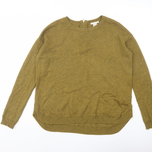 H&M Womens Brown Round Neck Acrylic Pullover Jumper Size XS