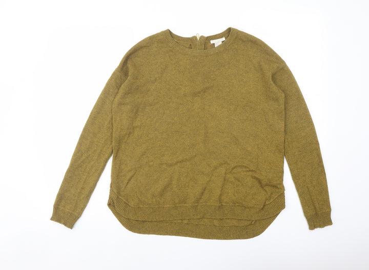 H&M Womens Brown Round Neck Acrylic Pullover Jumper Size XS