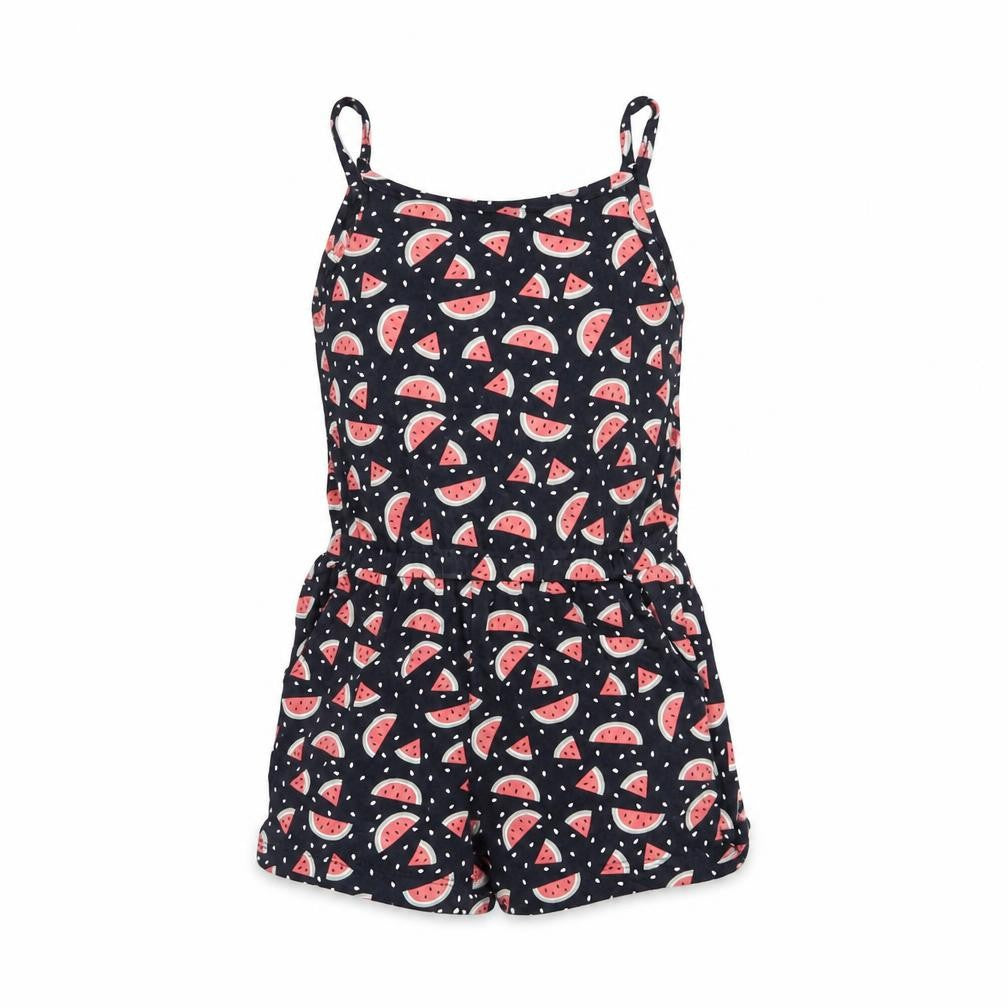 name it Girls Blue Geometric Cotton Playsuit One-Piece Size 7 Years Pullover - Watermelon Print