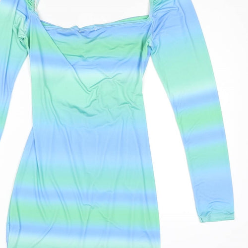 I SAW IT FIRST Womens Multicoloured Polyester Mini Size 14 Sweetheart Pullover - Ombre Cut Out