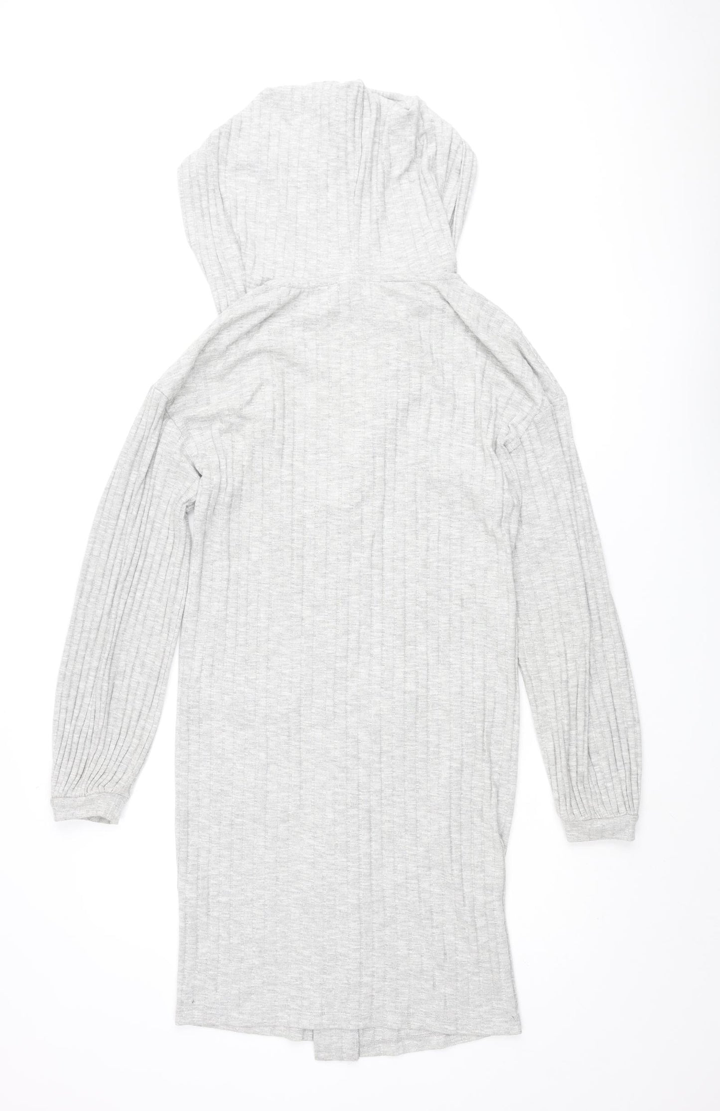 ASOS Womens Grey V-Neck Viscose Cardigan Jumper Size 4 - Hooded