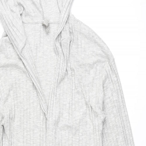 ASOS Womens Grey V-Neck Viscose Cardigan Jumper Size 4 - Hooded