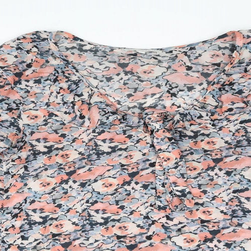 Lily and Lionel Womens Multicoloured Floral Viscose Basic Blouse Size XS V-Neck - Frill