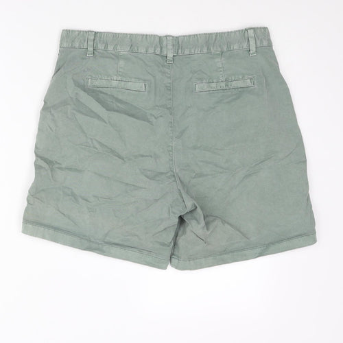 Gap Womens Green Cotton Basic Shorts Size 10 L6 in Regular Zip