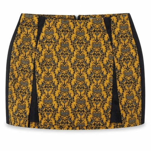 Pull&Bear Womens Multicoloured Geometric Cotton Mini Skirt Size S Zip - Colourblock