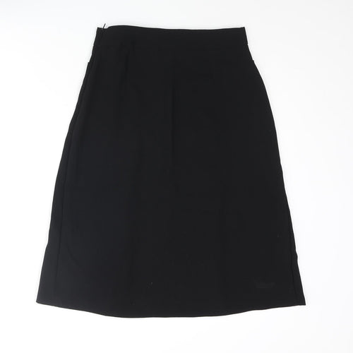 Mango Womens Black Polyester A-Line Skirt Size S Zip