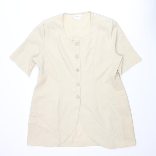 Profile Womens Beige Jacket Size 20 Button