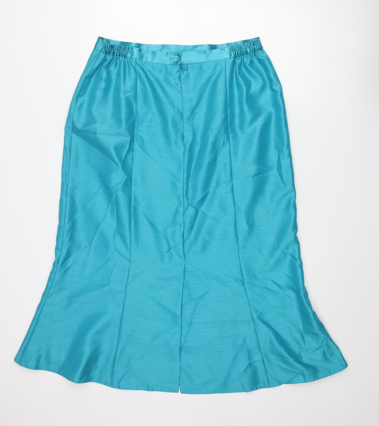 Roman Womens Blue Polyester Trumpet Skirt Size 18 Zip