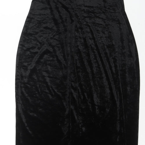 Wallis Womens Black Polyester Maxi Size 14 Halter Pullover
