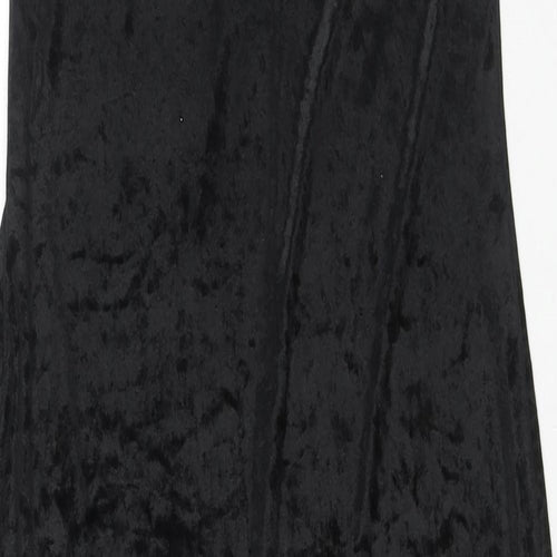 Wallis Womens Black Polyester Maxi Size 14 Halter Pullover