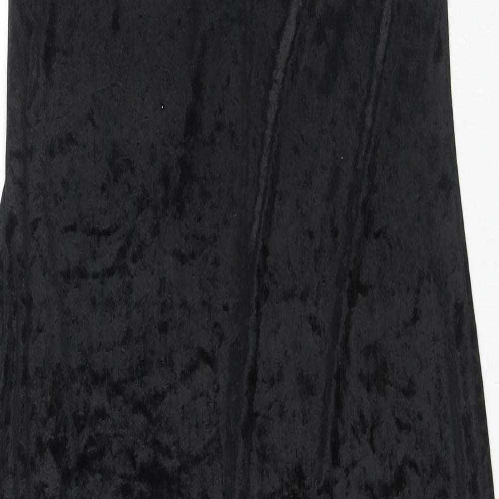Wallis Womens Black Polyester Maxi Size 14 Halter Pullover
