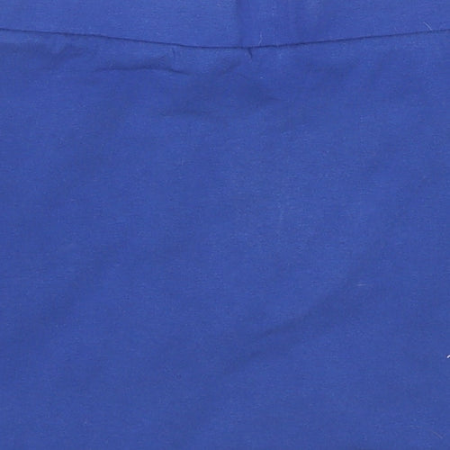 Marks and Spencer Girls Blue Cotton A-Line Skort Size 10-11 Years Regular Pull On