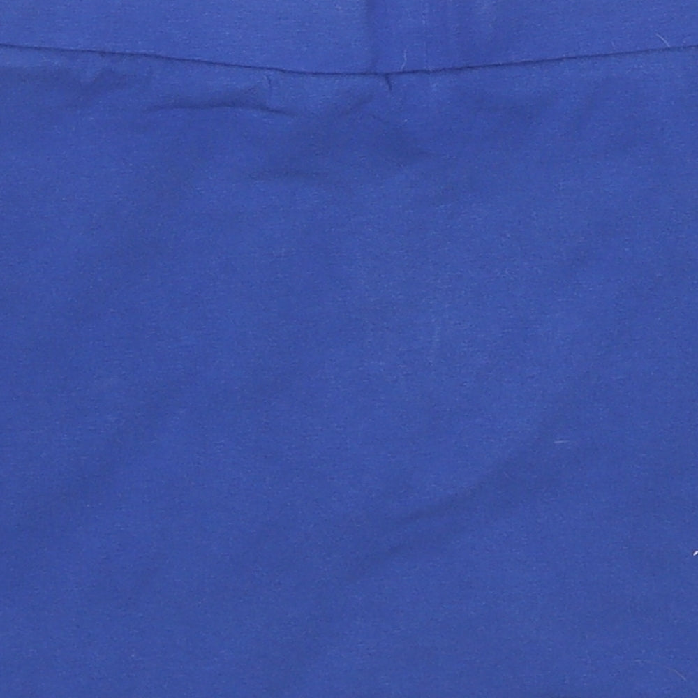 Marks and Spencer Girls Blue Cotton A-Line Skort Size 10-11 Years Regular Pull On