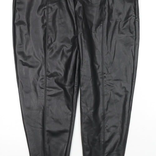 Marks and Spencer Womens Black Polyester Pedal Pusher Trousers Size 20 L24 in Regular