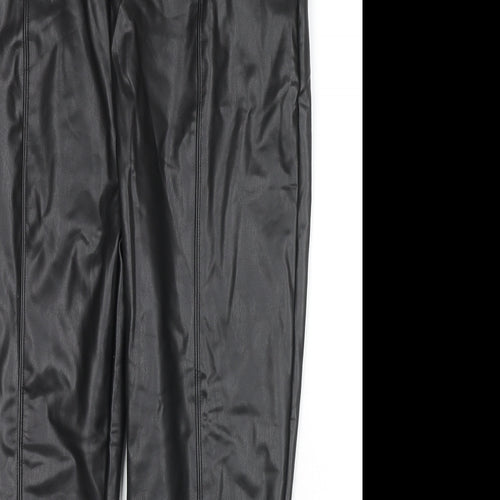 Marks and Spencer Womens Black Polyester Pedal Pusher Trousers Size 20 L24 in Regular