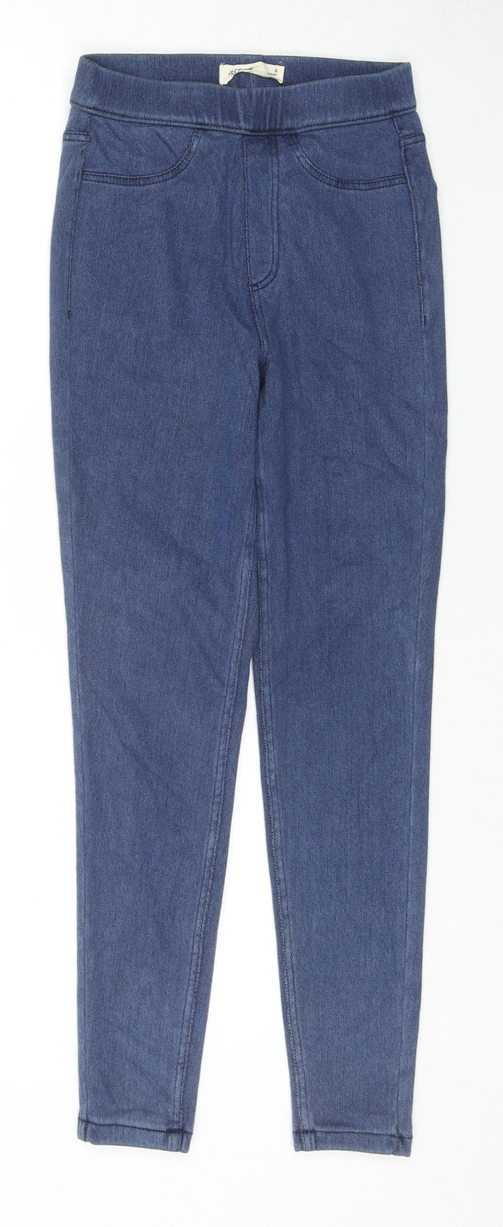 Marks and Spencer Womens Blue Cotton Jegging Jeans Size 6 L26 in Regular