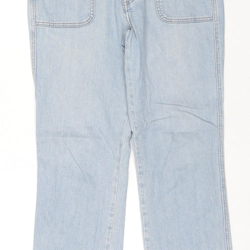 Gap Womens Blue Cotton Cropped Jeans Size 32 in L25 in Regular Zip