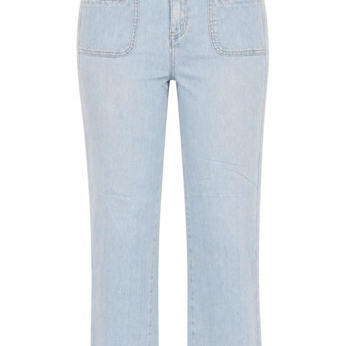 Gap Womens Blue Cotton Cropped Jeans Size 32 in L25 in Regular Zip