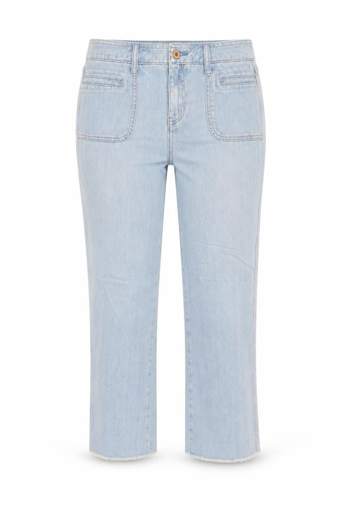 Gap Womens Blue Cotton Cropped Jeans Size 32 in L25 in Regular Zip