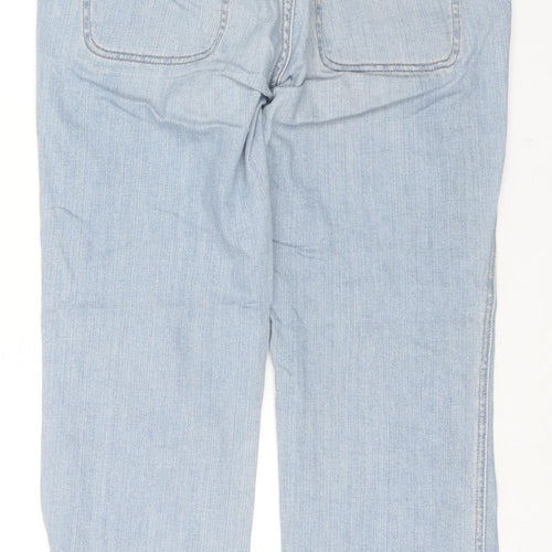 Gap Womens Blue Cotton Cropped Jeans Size 32 in L25 in Regular Zip