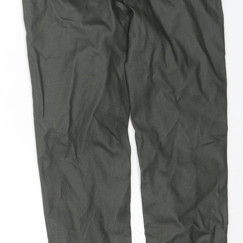 Marks and Spencer Womens Black Viscose Trousers Size 6 L26 in Regular Zip