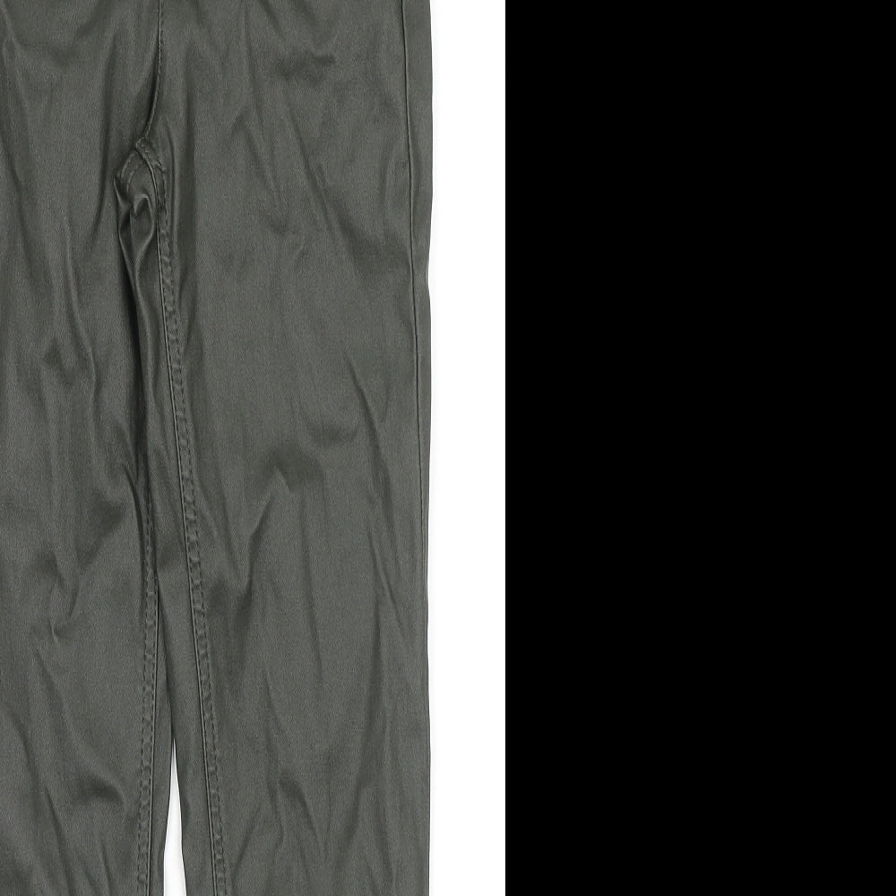 Marks and Spencer Womens Black Viscose Trousers Size 6 L26 in Regular Zip