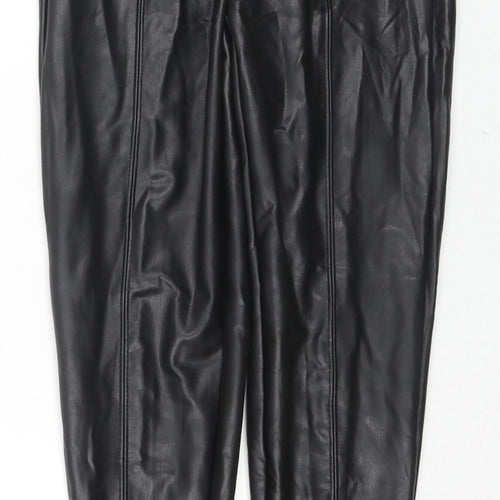 Marks and Spencer Womens Black Polyester Jegging Trousers Size 8 L25 in Regular